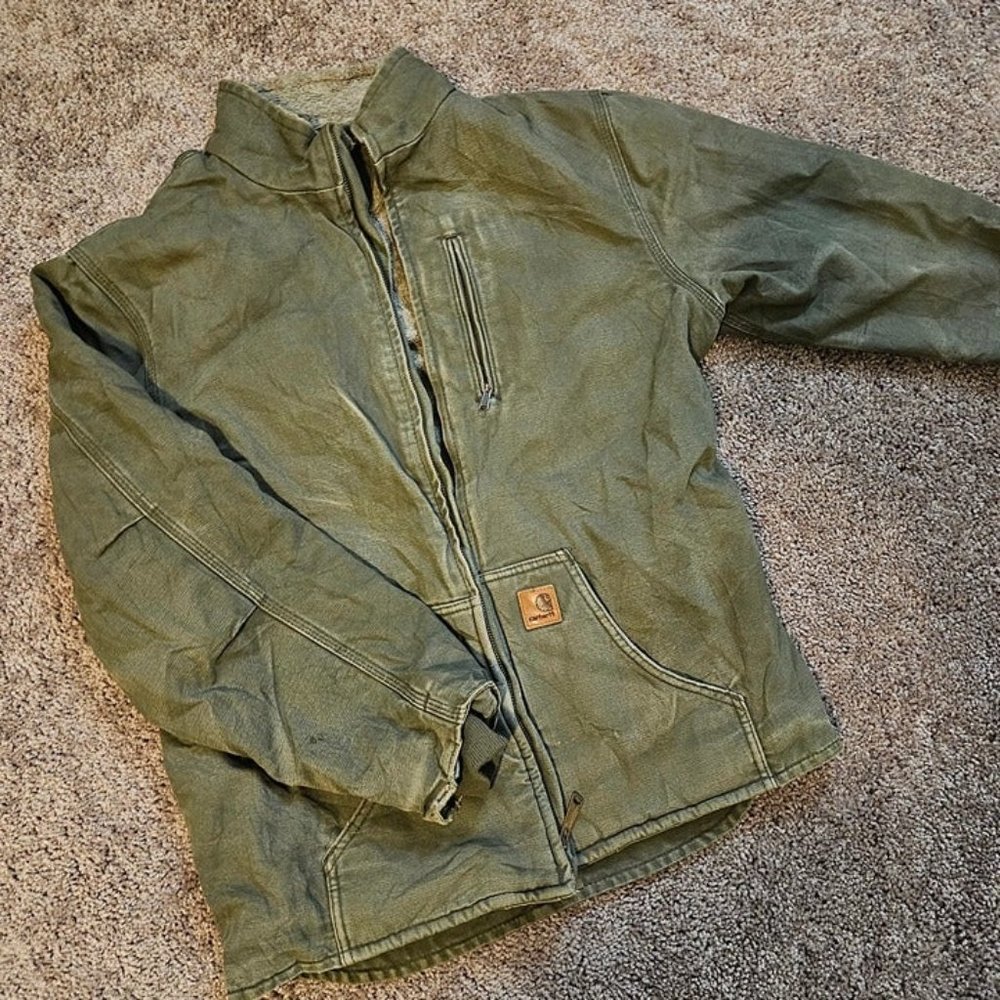 Vintage Carhartt Jacket Muskegon Sandstone Jacket Sherpa Lined 100112 301 Size M